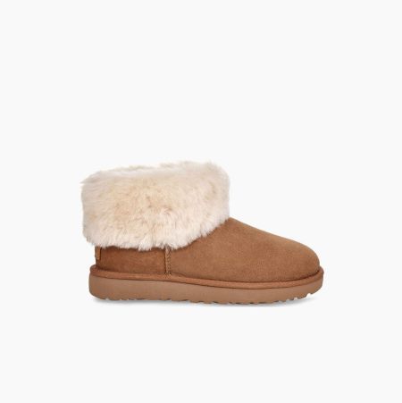 UGG Classic Mini Fluff - Boots Dame - Brune (NO-H477)